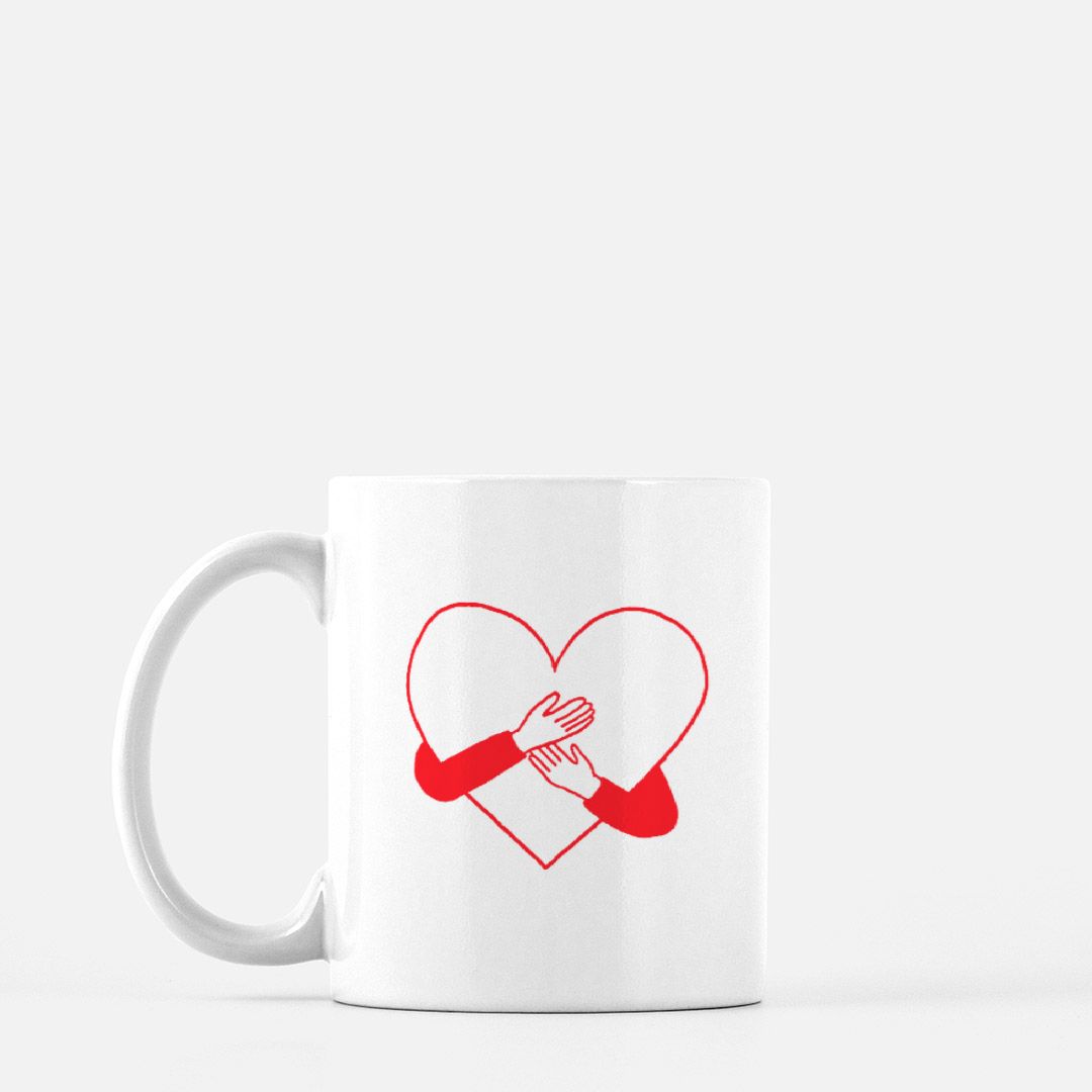 Hugging Heart Mug - 11oz.