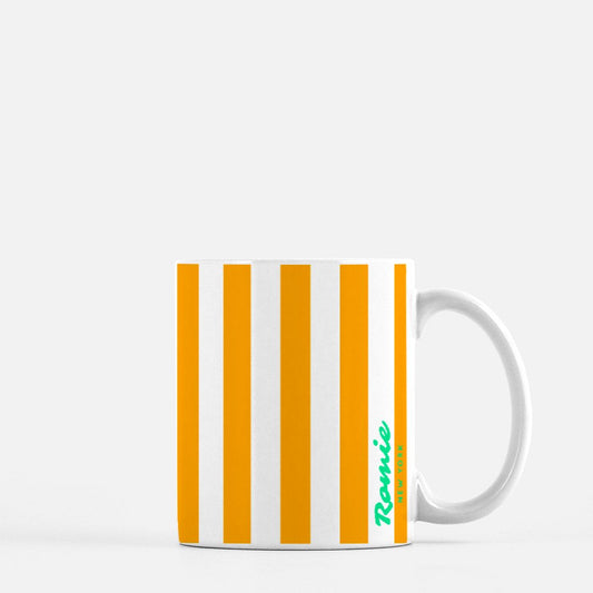 Stripe Mug, Orange - 11oz