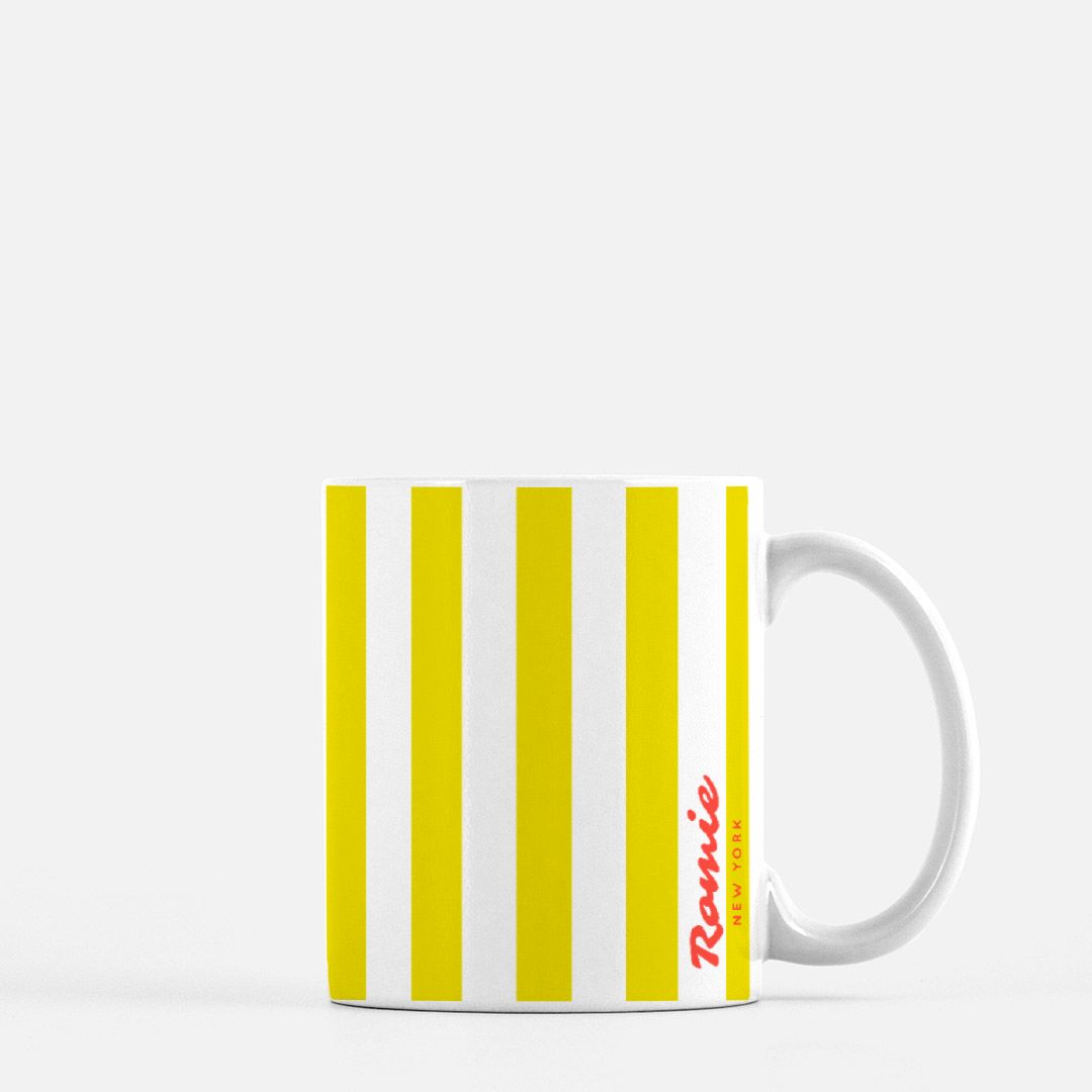 Stripe Mug, Yellow - 11oz