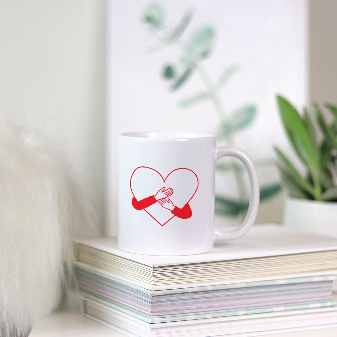 Hugging Heart Mug - 11oz.