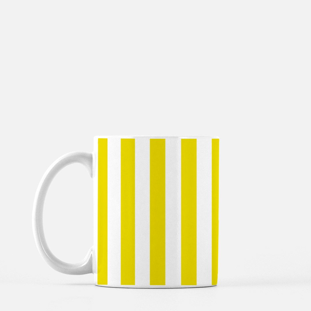 Stripe Mug, Yellow - 11oz