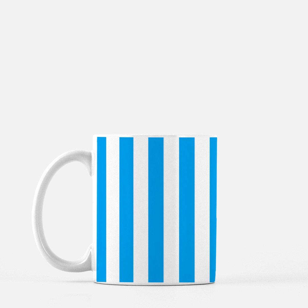 Stripe Mug, Blue -11oz