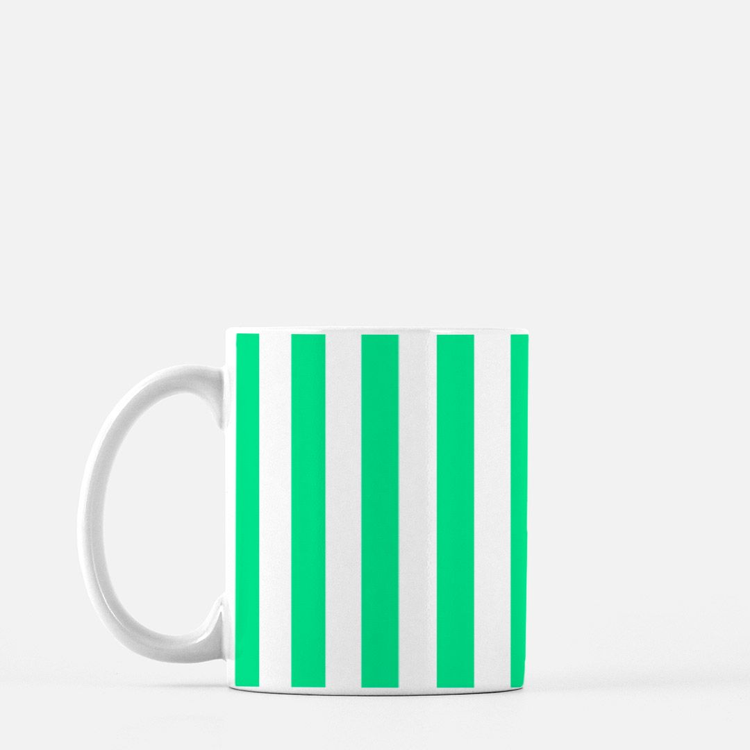 Stripe Mug, Mint - 11oz