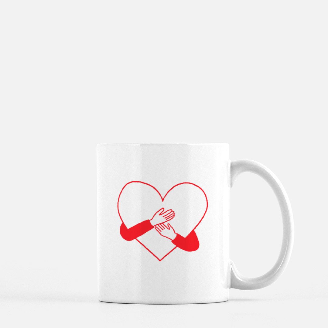 Hugging Heart Mug - 11oz.